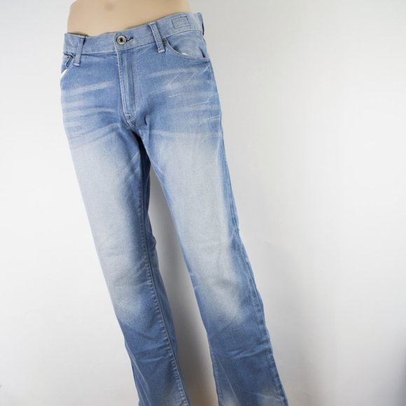 Express Jeans Express Jeans Kingston Classic Bootcut 33 X 3 Mens Denim Jeans Light Wash Hemm